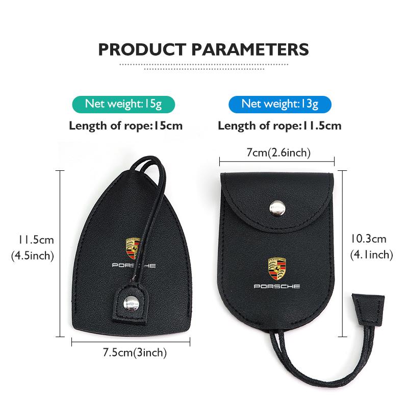 For Porsche Car Key Bag Pull-Out Key Box Pocket Keychain Leather Key Bag Cayenne Boxster Macan 968 Panamera 911 Carrera-GT 918