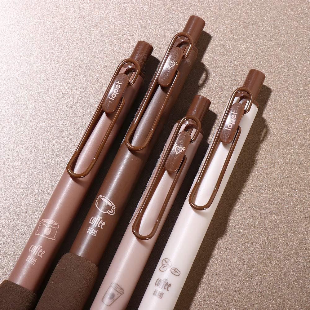Students Stationery Coffee Color Ballpoint Pen Neutral Gel Pen Soft Bread Gel Pen Set Writing Pen