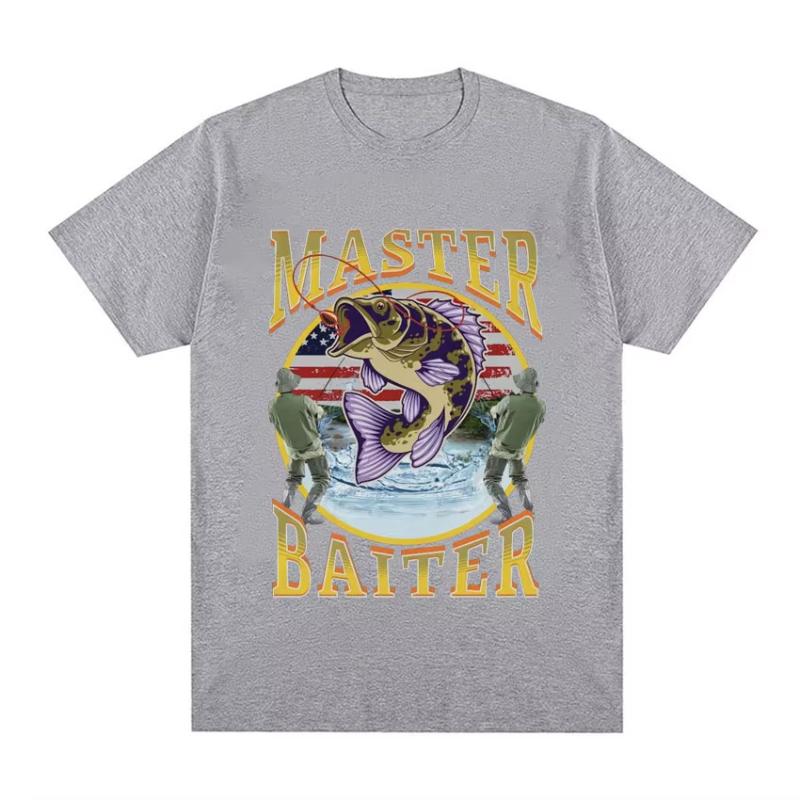 Funny Master Baiter Fishing Parody TShirt Summer Unisex Women Clothing Fashion T Shirts Cotton Short Sleeve Oversized Tshirt Tops