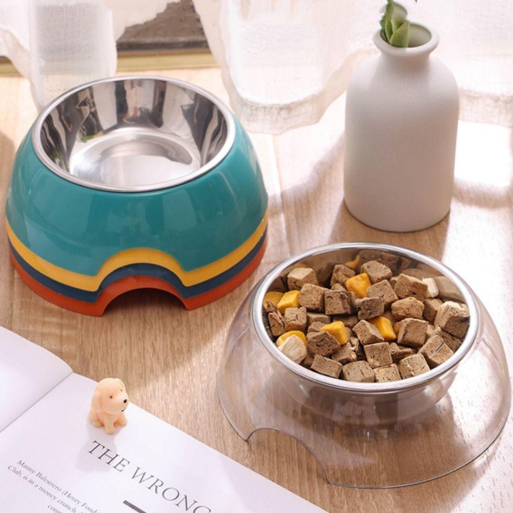 Дизайнерская миска для питомца 2 в 1 из нержавеющей стали, новая миска для кошки, товары для питомцев