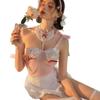 New cute milk steel ring perspective suit uniform bunny girl sexy underwear maid temptation pure desire wind