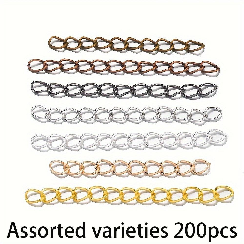 50/100/200 шт. Металлическая цепь-хвост, гальваническая регулировочная цепь, длинная цепь, ювелирные аксессуары, удлинительная цепь, сделай сам, браслет, ожерелье, серьги, ключ