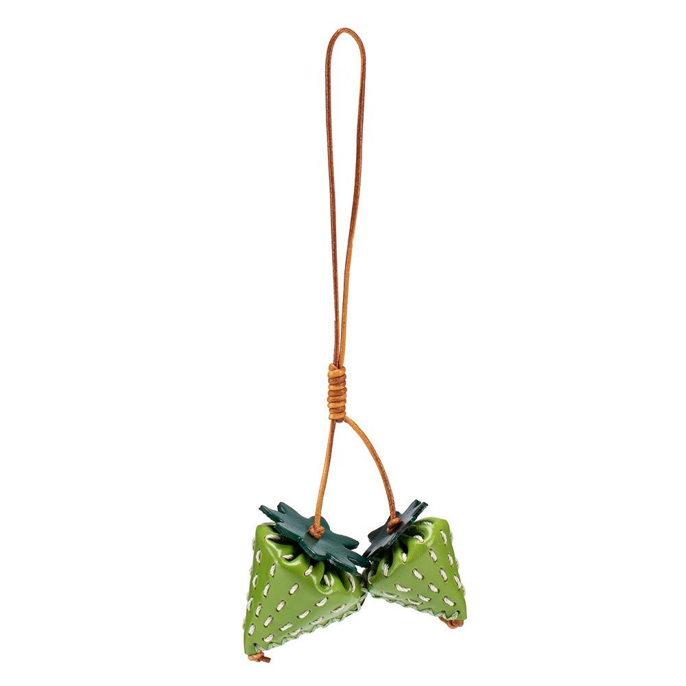 Strawberry Fruit Pendant Pear Bag Pendant Cute Leather Keychain  Women