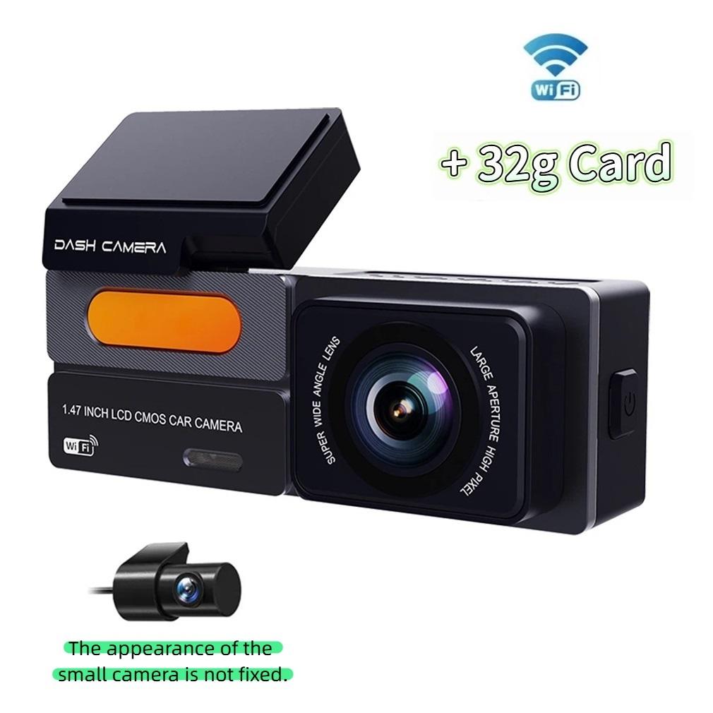 2K Car DVR Dual Lens Dash Cam For Cars, Dual Cameras Front 1440P and Rear 1080P With 1.47 Inch