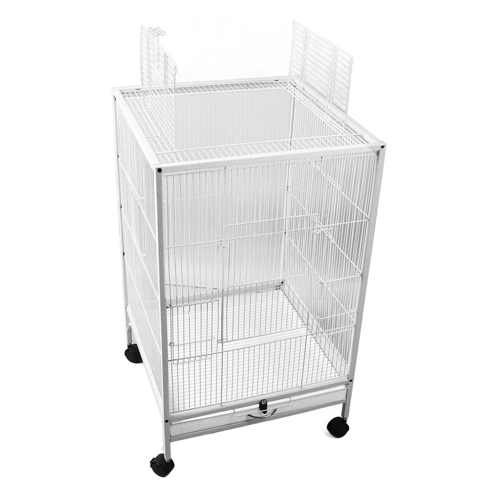 Клетка для птиц, нержавеющая, прочная, металлическая, многофункциональная, большая клетка для птиц с подставкой на колесиках