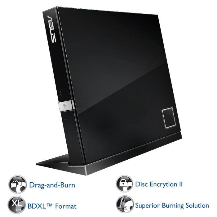 ASUS Lecteur De Blu-Ray Et Disque Réinscriptible SBC-06D2X-U/G/AS - Noir