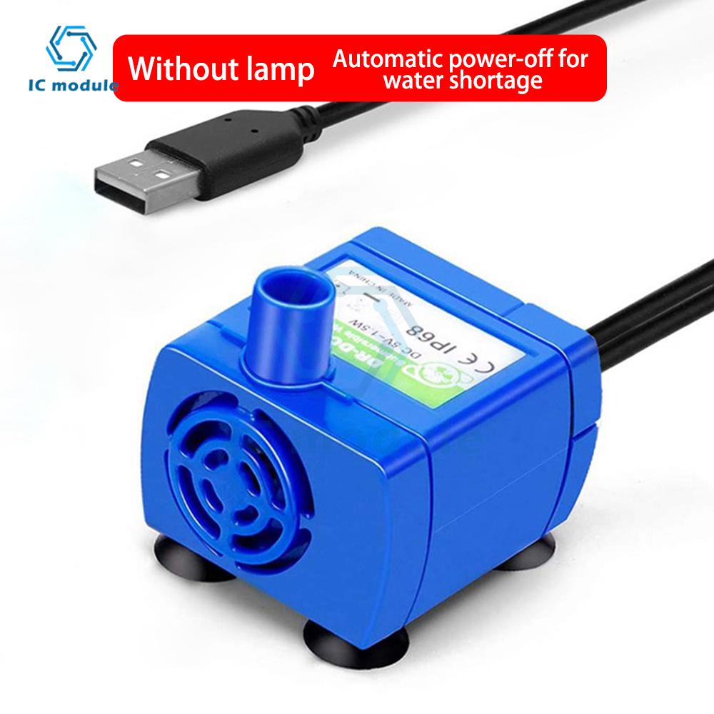 DC 5V USB Water Pump Pet Water Dispenser Pump 1.5W For Cats Water Bowl Dog Water Dispenser Pet Accessories LED Light