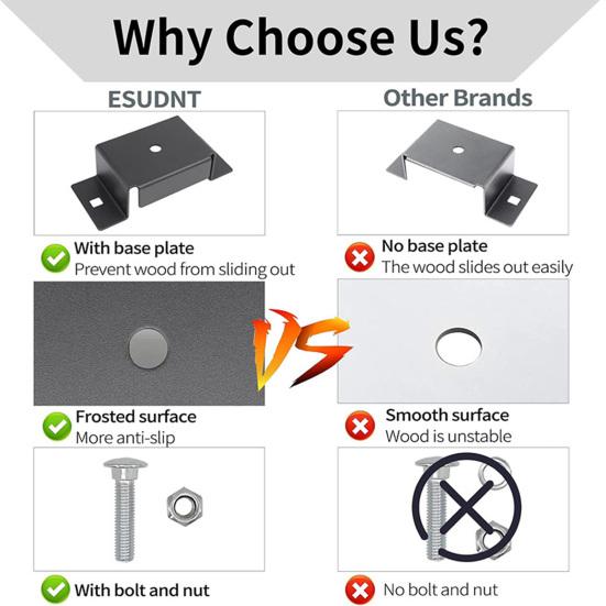 4 шт. кронштейнов для карманов стоек прицепа с винтами, подходят для стоек из древесины 2x4 дюйма, стальных стоек для стоек, прочный металлический бортовой прицеп, хозяйственный столб