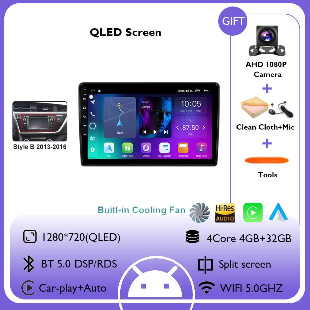 Android 14 Автомобильное радио для Toyota Auris 2014 2015 2016 2017 2018 GPS Беспроводной Carplay Автоматические интеллектуальные системы Smart Autoradio