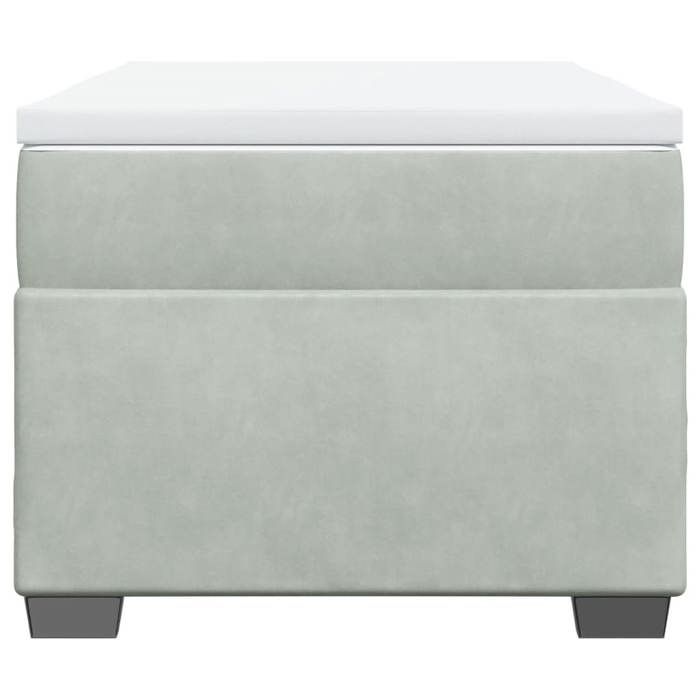 Maison Exclusive - Sommier à lattes de lit et matelas Gris clair 90x190 cm Velours