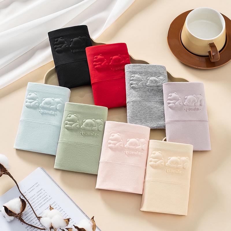 High-Waisted Women's Cotton Briefs - Embossed, Abdomen-Shaping, Warmth for Winter