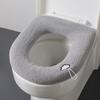 Soft Warm Toilet Seat Cover Winter Thick Closestool Mat Washable Bathroom Accessories Knitting O-shape Toilet Seat Cushion Pad