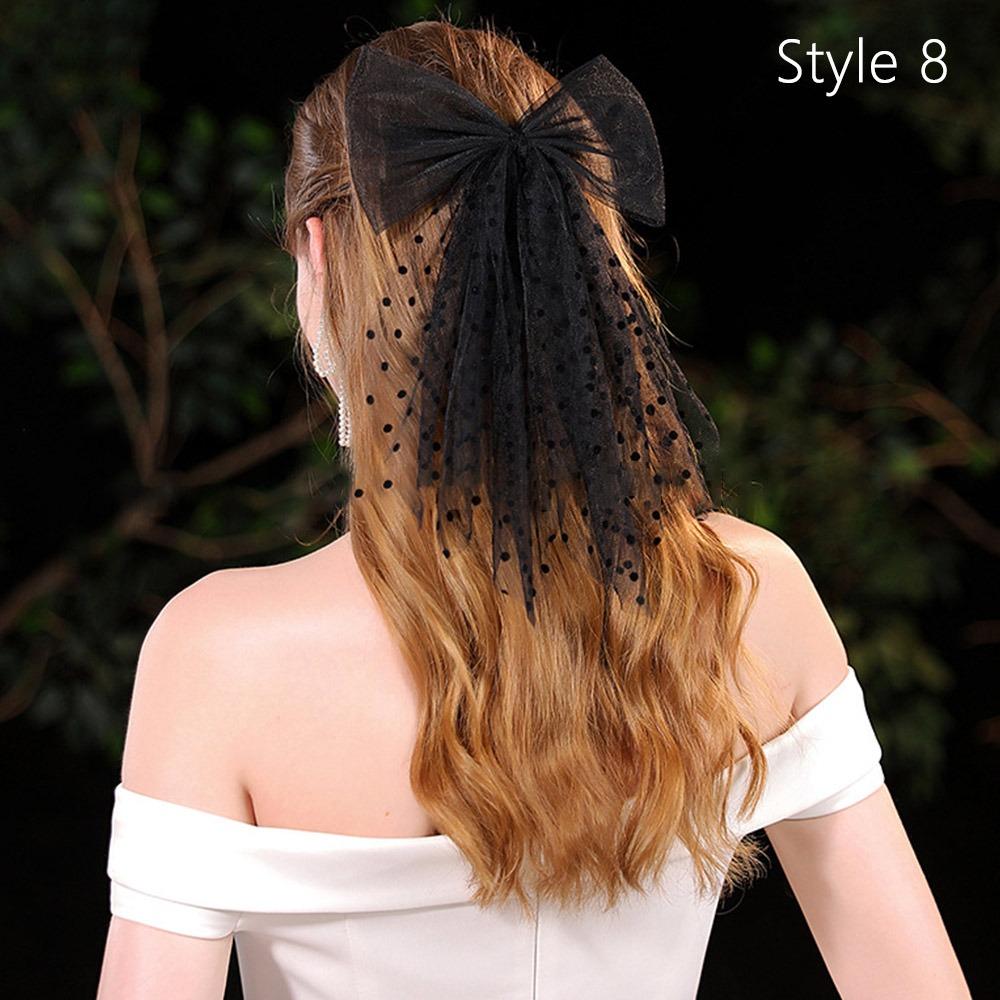 Тюлевый бант с жемчугом Свадебный головной убор Белые свадебные фаты для женских свадебных фат