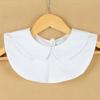 1PC Fashion Women Cotton Fake Collar Sweet Floral Lace Shawl Lapel Blouse Top Detachable Shirt False Tie Clothes Accessories