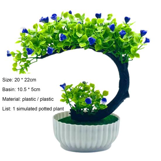 Поддельный бонсай романтический не требующий полива пластиковый красивый искусственный цветок бонсай с горшком