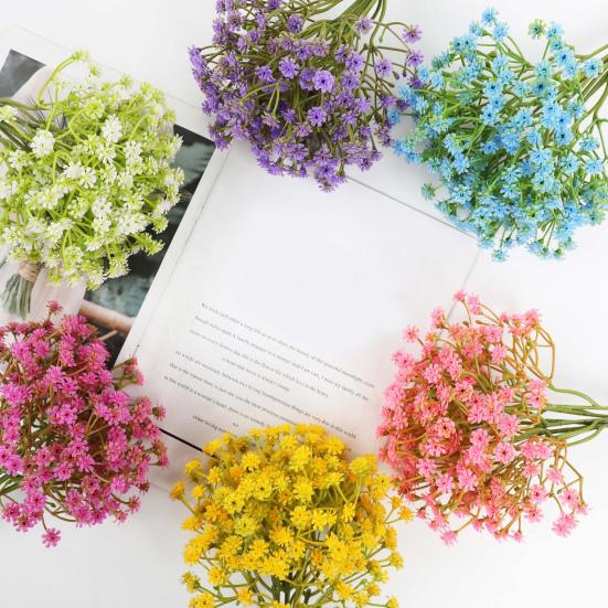 6 шт., искусственные гипсофила, реалистичные цветы, многоразовые, тонкая работа, невыцветающие искусственные растения, домашний декор