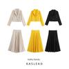 Kaslead New Arrival Women's Fashion Style Fashion Short Suit Outwear Pleated Skirt Suit