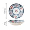 Rattan Japanese Retro 8-Inch Deep Disc, Household Underglaze Plate, High-Value Plate, Steak Plate, Salad Plate.