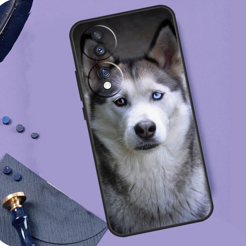 Животное Хаски щенок Для Honor X8a X9a X6a X7a X6 X7 X8 X9 X8b X9b Honor Magic 6 Pro 50 70 90 Magic 5 Lite Чехол