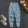 Children's 100% Cotton Autumn Pants, High-waisted Belly-protecting Pants, Baby Pants with Open Crotch, Boys' and Girls' Undershirts and Sleep Pants