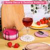 8/10 Pcs Cotton Rope Drink Coasters Round Hot Pads Mid Century Modern Dinner Plate Mat Set  Tabletop