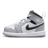 Детские кроссовки Air Jordan 1 Mid TD Light Smoke Grey Антрацитовый Белый 640735-078