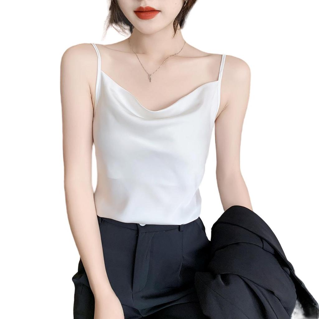 2025 Сексуальный белый топ-майка без рукавов для женщин: Элегантная летняя одежда для дома и улицы
