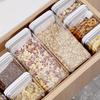 Cereal Containers Storage Grain Storage Jar With Lid Clear Stackable Sealed Jar For Rice Pet Food Home Bakers Pantry Organizers