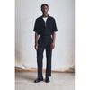 H M Linen Blend Tailored Pants Regular Fit Black