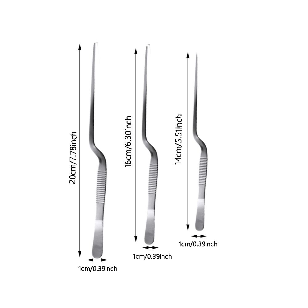 14/16/20cm Food Clip Stainless Steel BBQ Tweezer Kitchen Chef Tongs Tweezers  Meat Handling