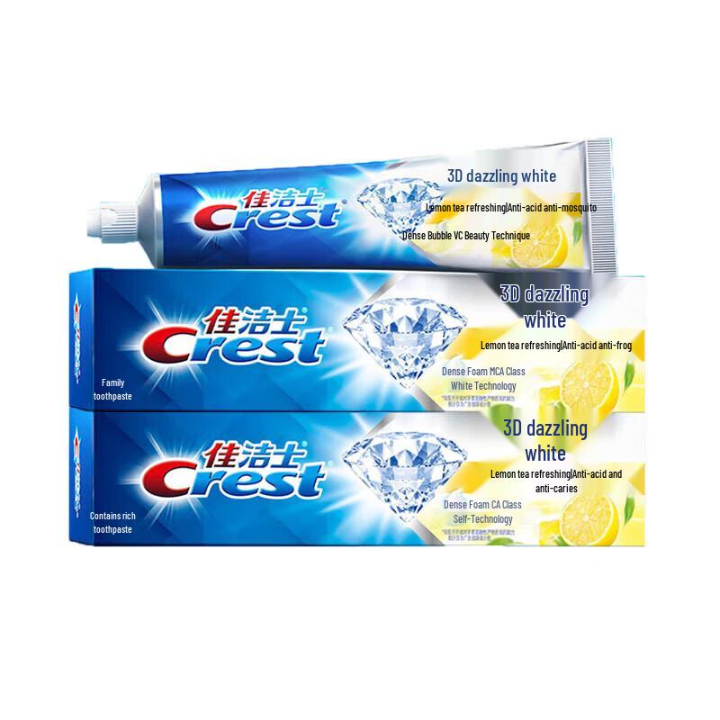 Crest 3D White Освежающая зубная паста со вкусом лимонного чая, двойная упаковка
