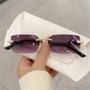 UV400 Frameless Sun Glasses Y2K Shades Vintage Eyewear  for Women & Men