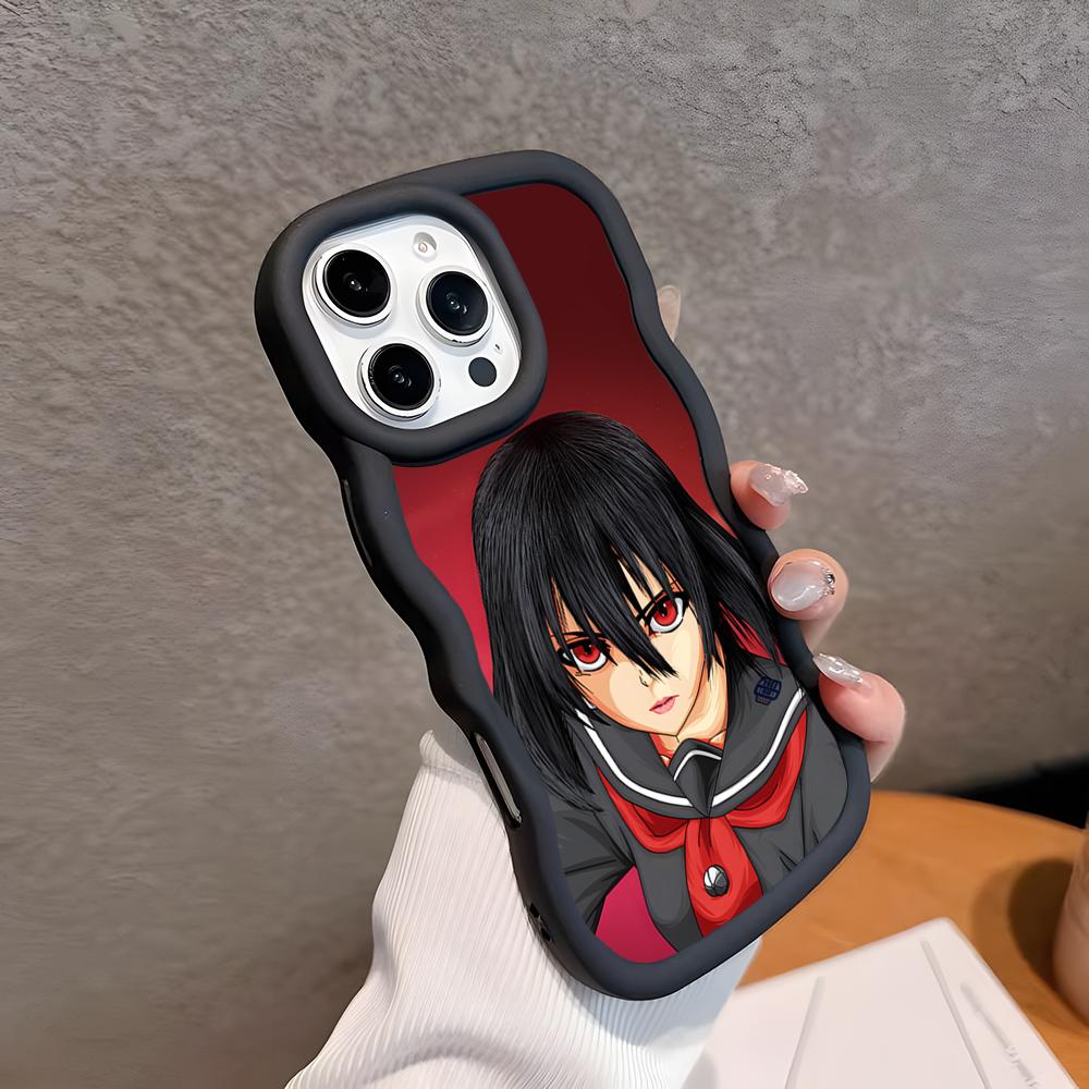 Akame Kurome Чехол для мобильного телефона из ТПУ с волнистым краем для iPhone 17 16 15 14 13 12 11 Air Pro Max Plus Цветная обложка