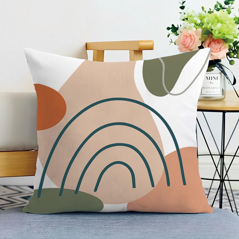 Morandi Simple Printed Decorative Pillowcase Bedroom Living Room Square Cushion Pillow Case