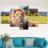 5 Piece Animal Lion Home Decoration Poster Wall Art Canvas Set Modern Aesthetic Room Decor Modular Abstract Painting Pictures