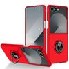 Fashion Protective Case for Samsung Z Flip 8 7 FE 6 5 Invisible Metal Plate Magnetic Car Mount Rotating Stand Anti-scratch Cover