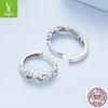 Twist Line Ear Buckle Female Cold Wind S925 Sterling Silver Earrings Earrings
