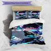 3pcs Genshin Impact Wanderer1 Design Cover Set - HD Printed Bedding with 1 Cover and 2 Pillowcases - Perfect for Home and Dorm Decor