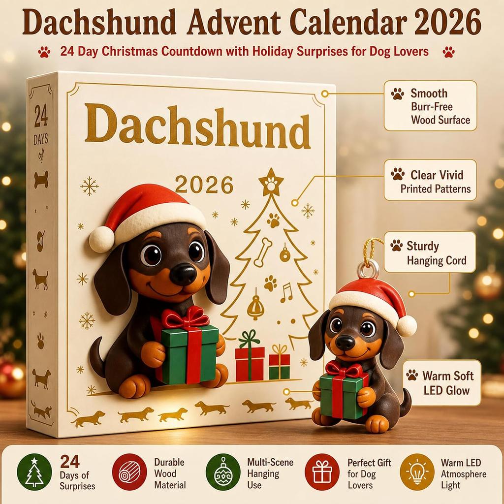 Capybara Advent Calendar 2026: 24-Day Christmas Countdown with Flat 2D Acrylic Ornaments Festive Costume Designs for Holiday Decor Xmas Gift