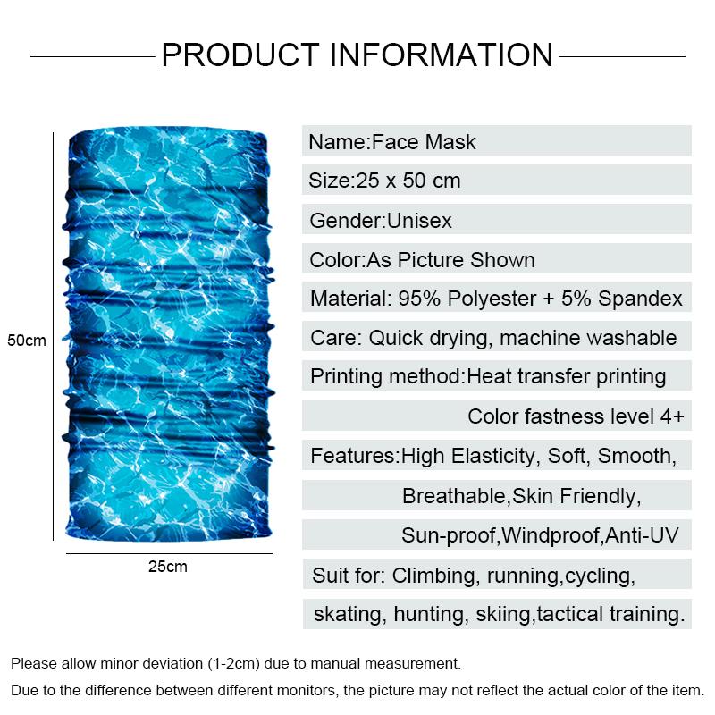 1 шт. Дышащая маска Маска черепа Бесшовная балаклава Шапка Головной убор Шарф, Маска для лица для Хэллоуина для велоспорта