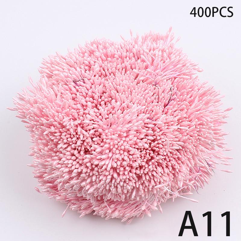 400Pcs Mini Flower Stamen Artificial Pearl Pistil Double Heads DIY Floral Craft For Wedding Decor Needlework Scrapbooking