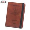 Anti-Theft Leather Passport & Card Holder with Anti-Magnetic Protection, Multiple Pockets for Bank Cards