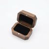 Inverted Octagon Wooden Jewelry Box Magnet Ring Storage Box Retro Cufflink Storage Box  Wedding