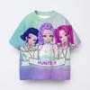 Kids T-shirts Anime Kpop Witch Hunting Group 3D Printing Fashion Casual Cartoon Children's Clothing T-shirt