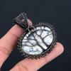 Tree Of Life Dendrite Opal Gemstone Handmade Copper Wire Wrap Pendant Jewelry For Sister