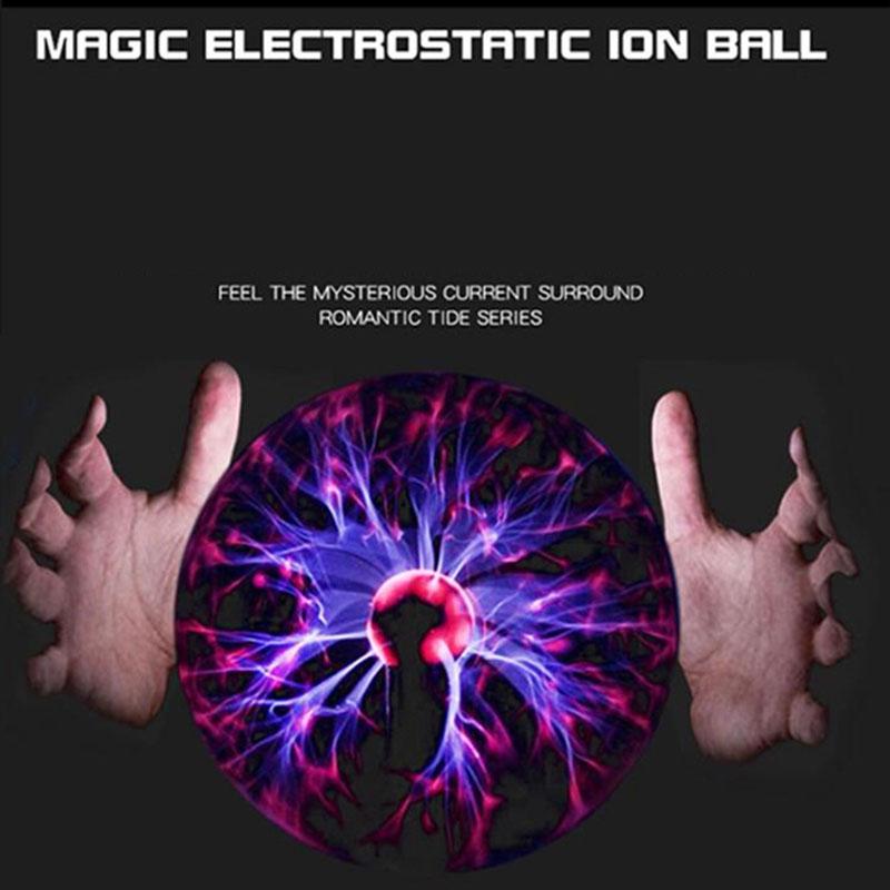 3 Inch Usb Magic Crystal Electrostatic Ion Ball Light Lightning Ball Night Light Atmosphere Lamp