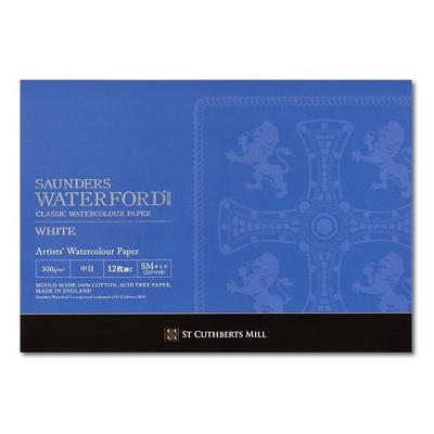 Бумага для акварели Holbein Waterford EHB-F6 Белая, Среднее зерно, 300 г, Формат F6, Тип: Блок, 12 листов, 270934