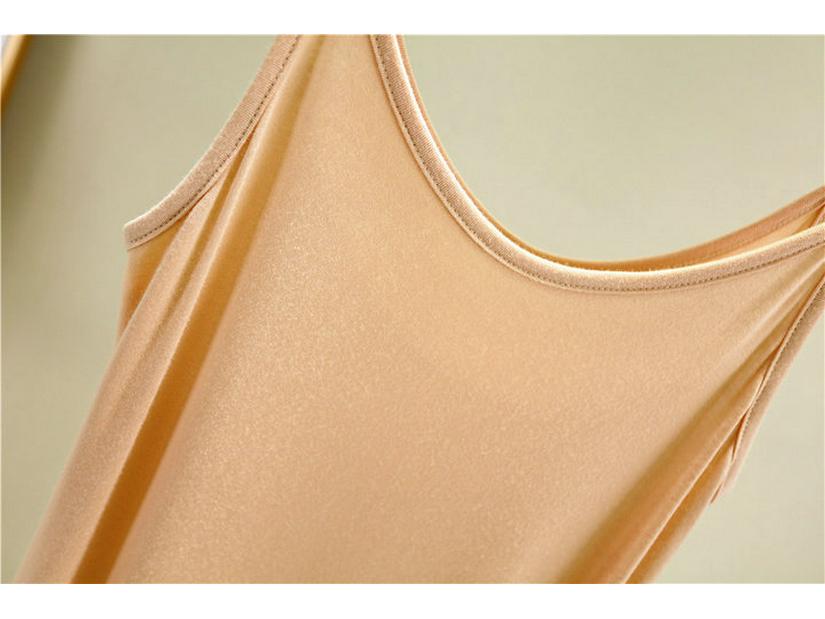 Женское облегающее миди-платье без рукавов из модального хлопка - Большой размер, Летнее с круглым вырезом, Подкладка-комбинация