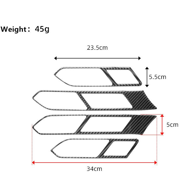 Углеродное волокно автомобиля, внутренняя дверная ручка, накладка на панель для Volkswagen VW Magotan Arteon, наклейка на панель управления окном