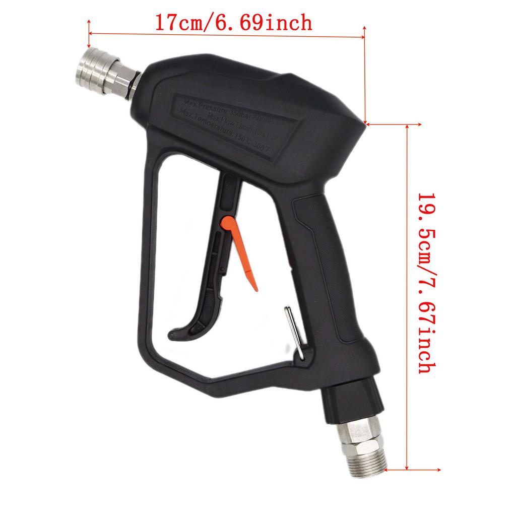 High Performance New Arrival High Pressure Short Gun Car Washing Spraying Water Gun Car Cleaner 1/4" Quick Connect Nozzle